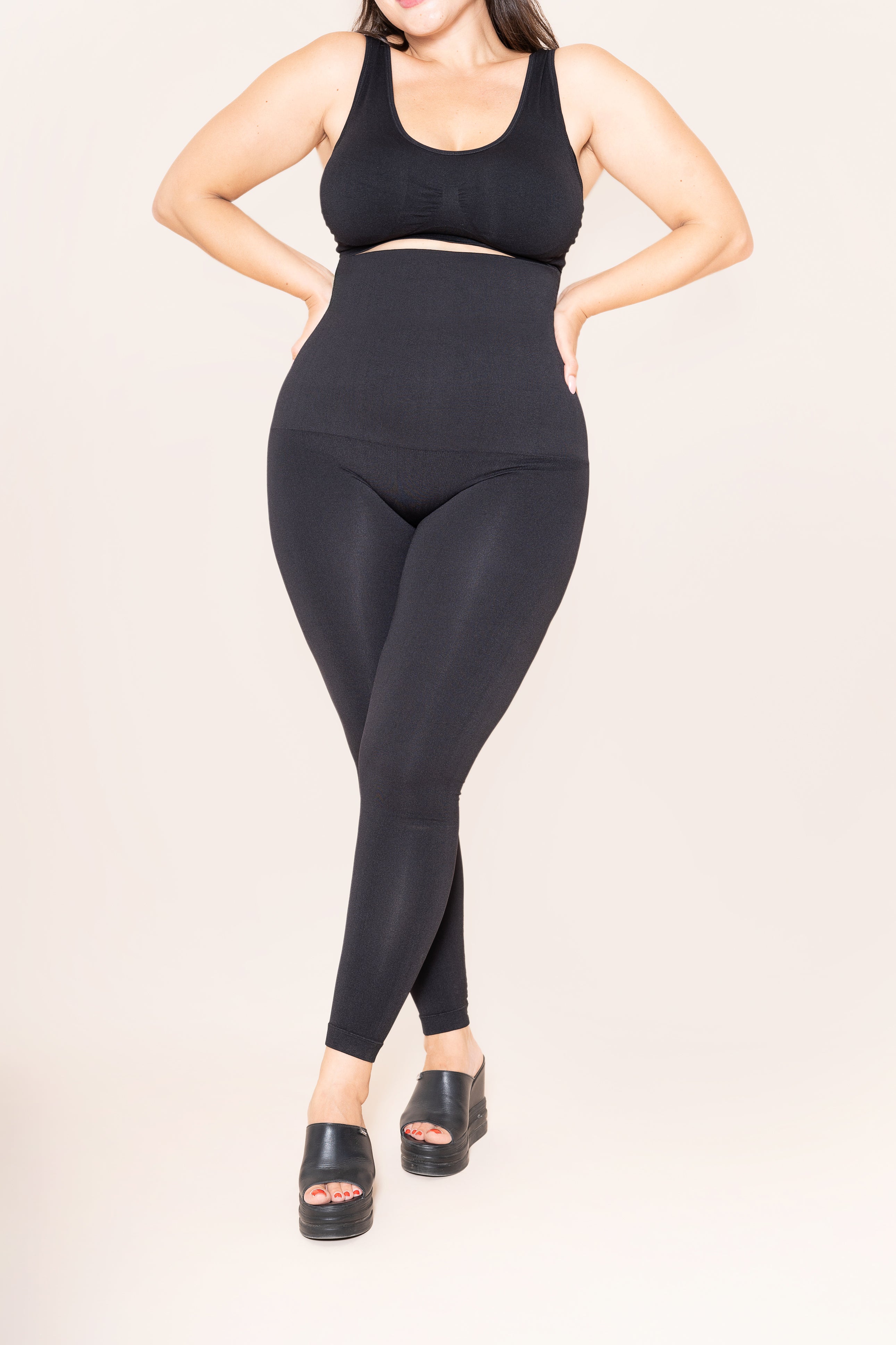 Shapermint Essential High Waisted Shaping Leggings Womens Size L
